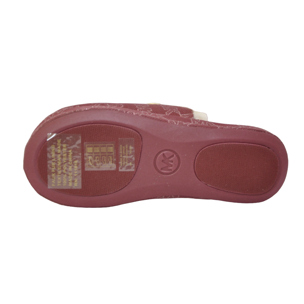 Michael Kors Alexis Closed Toe Outline Jacquard Slipper Mulberry 5 Nib - Picture 7 of 8